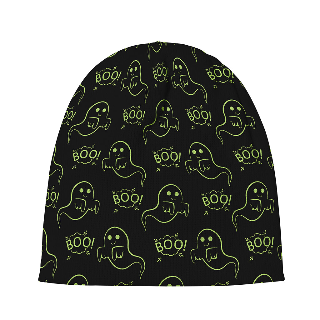 Boo Ghost Pattern Print Beanie