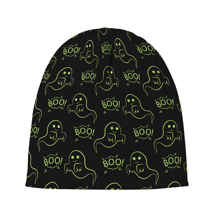 Boo Ghost Pattern Print Beanie