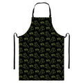 Boo Ghost Pattern Print Bib Apron With Pocket