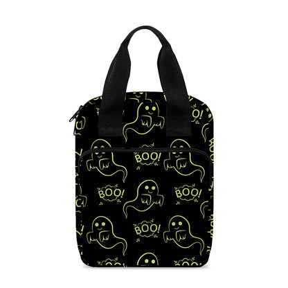 Boo Ghost Pattern Print Bible Tote Bag