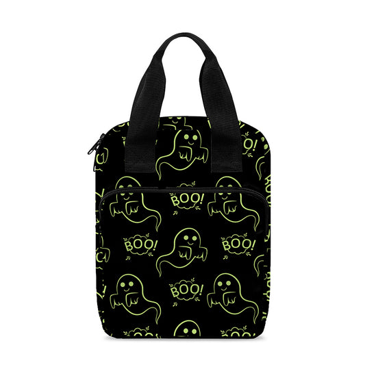 Boo Ghost Pattern Print Bible Tote Bag