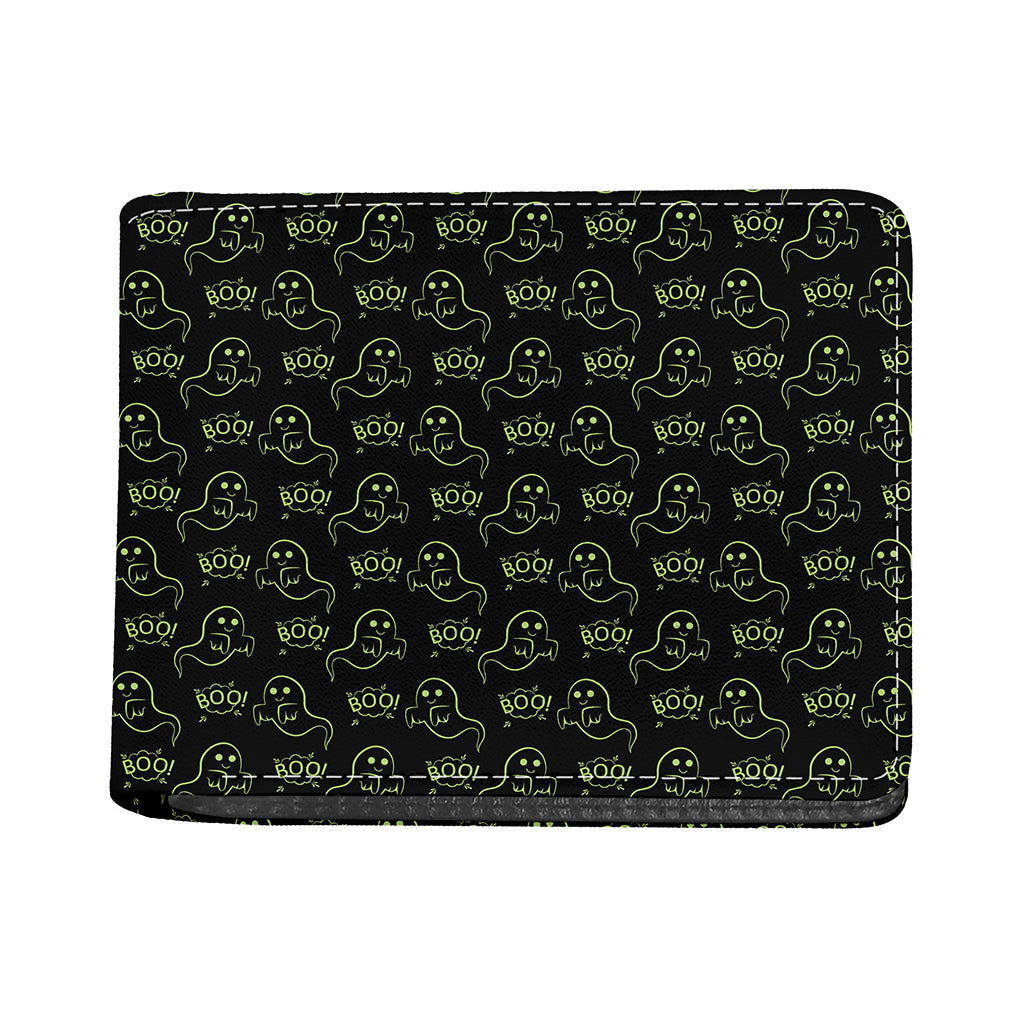 Boo Ghost Pattern Print Bifold Wallet