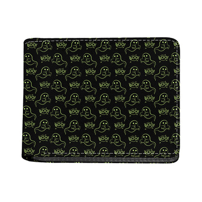 Boo Ghost Pattern Print Bifold Wallet