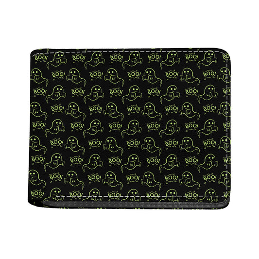 Boo Ghost Pattern Print Bifold Wallet