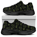 Boo Ghost Pattern Print Black Chunky Shoes