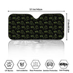 Boo Ghost Pattern Print Car Windshield Sun Shade