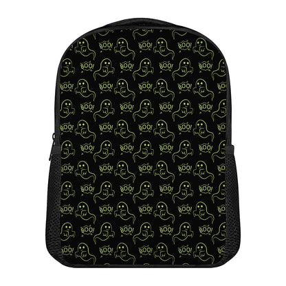 Boo Ghost Pattern Print Casual Backpack