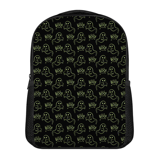 Boo Ghost Pattern Print Casual Backpack