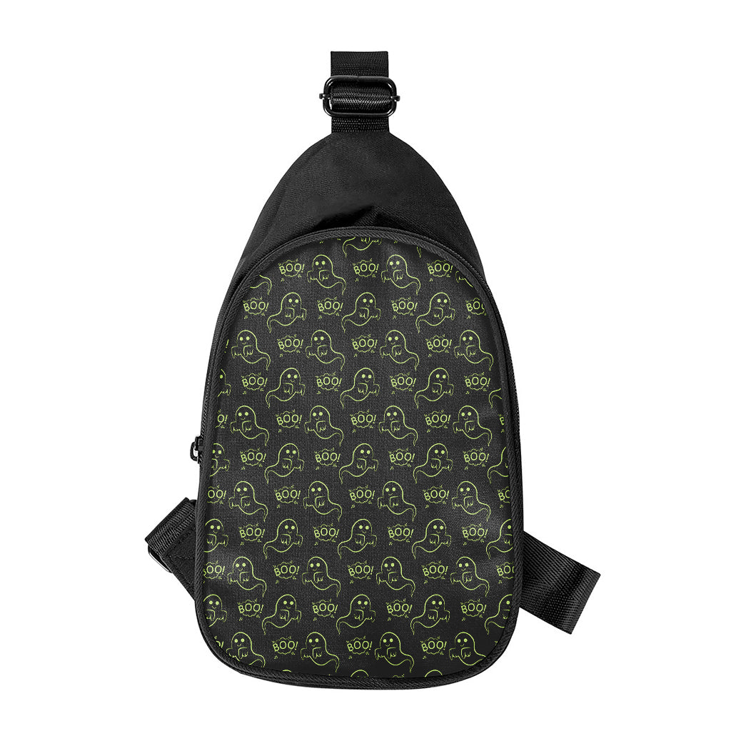 Boo Ghost Pattern Print Chest Bag