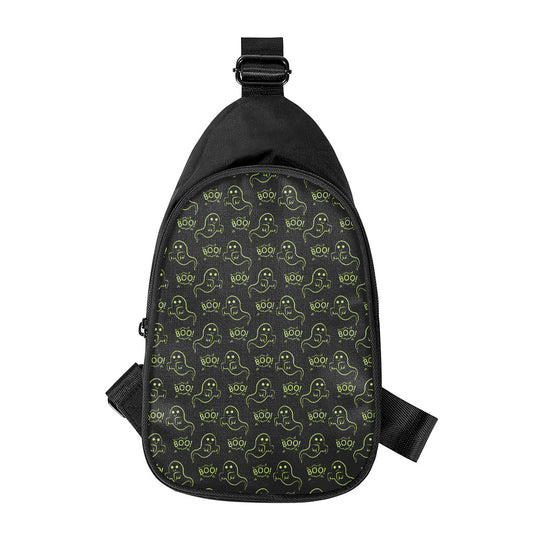 Boo Ghost Pattern Print Chest Bag