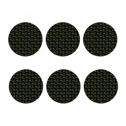 Boo Ghost Pattern Print Coaster Set