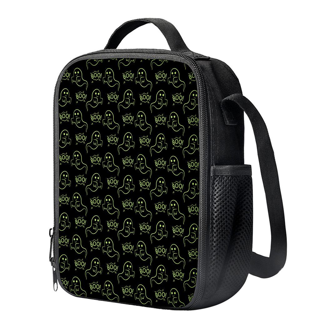 Boo Ghost Pattern Print Crossbody Lunch Bag