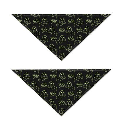 Boo Ghost Pattern Print Dog Bandana
