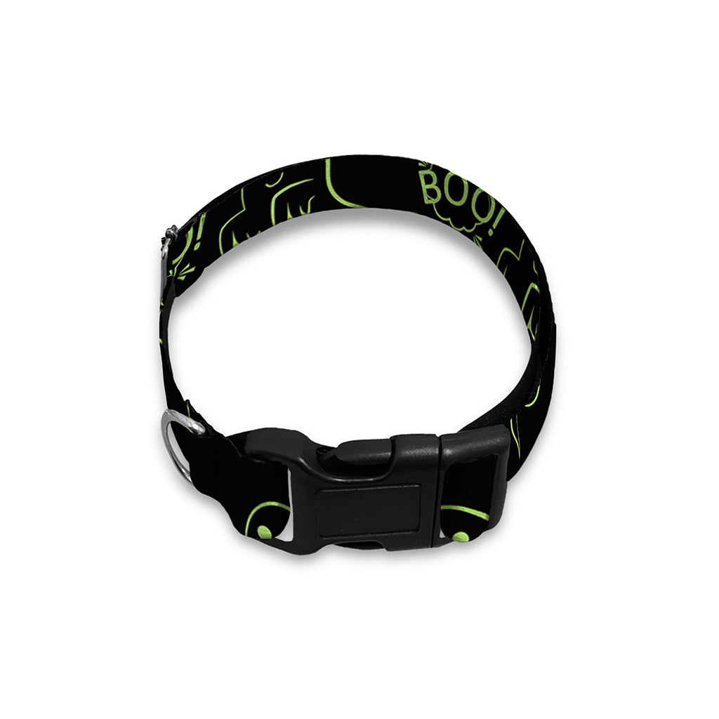 Boo Ghost Pattern Print Dog Collar