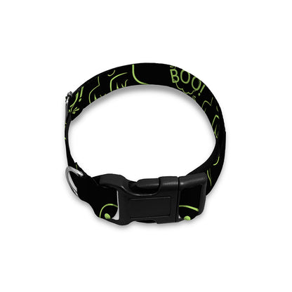 Boo Ghost Pattern Print Dog Collar