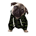 Boo Ghost Pattern Print Dog Zip Up Hoodie