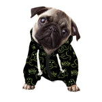 Boo Ghost Pattern Print Dog Zip Up Hoodie
