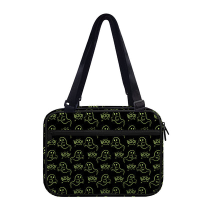 Boo Ghost Pattern Print Double Strap Bible Bag
