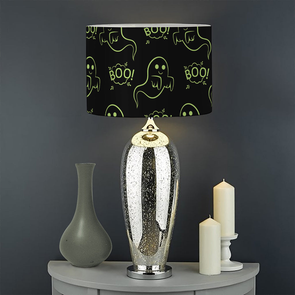Boo Ghost Pattern Print Drum Lamp Shade