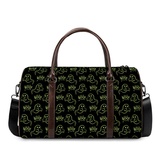 Boo Ghost Pattern Print Duffle Bag