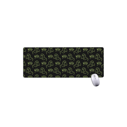 Boo Ghost Pattern Print Extended Mouse Pad