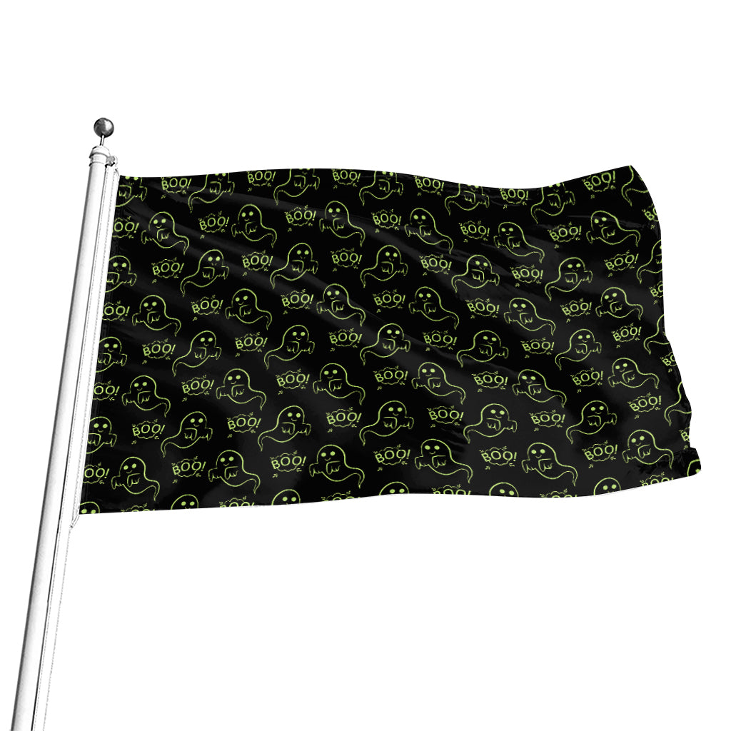 Boo Ghost Pattern Print Flag
