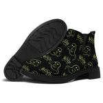 Boo Ghost Pattern Print Flat Ankle Boots