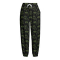 Boo Ghost Pattern Print Fleece Lined Knit Pants
