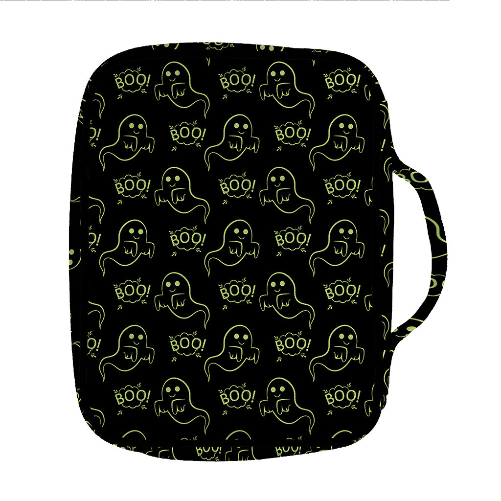 Boo Ghost Pattern Print Front Pocket Bible Bag