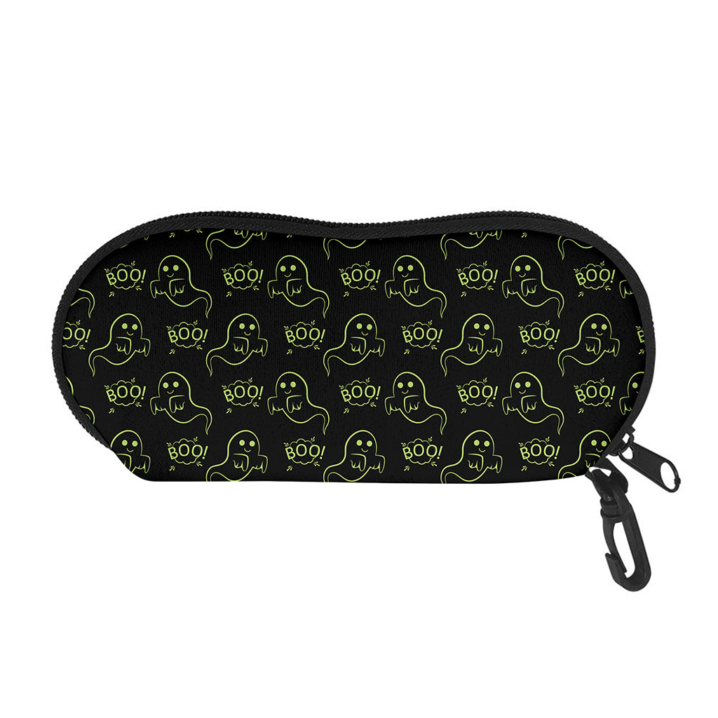 Boo Ghost Pattern Print Glasses Case