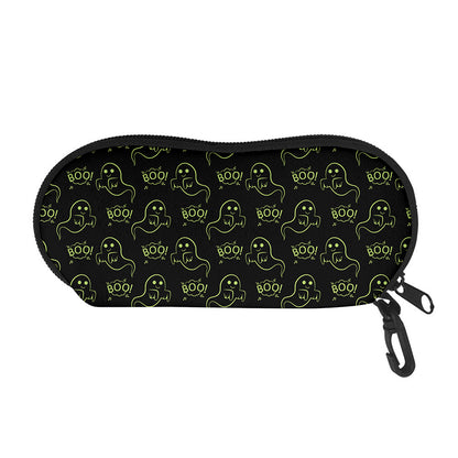 Boo Ghost Pattern Print Glasses Case