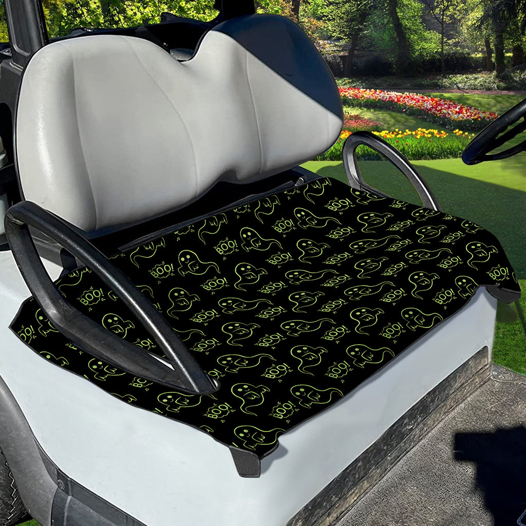 Boo Ghost Pattern Print Golf Cart Seat Cover