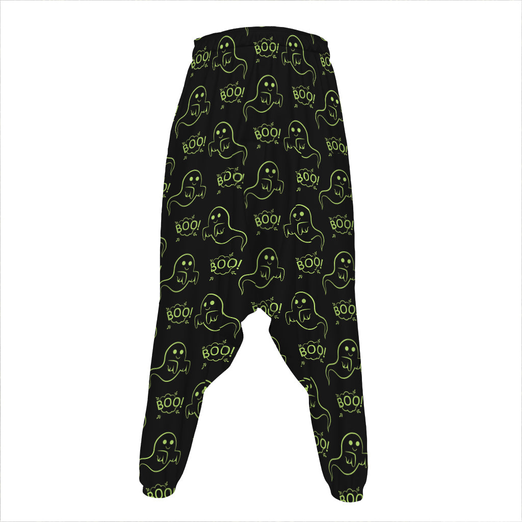 Boo Ghost Pattern Print Hammer Pants