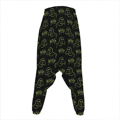 Boo Ghost Pattern Print Hammer Pants