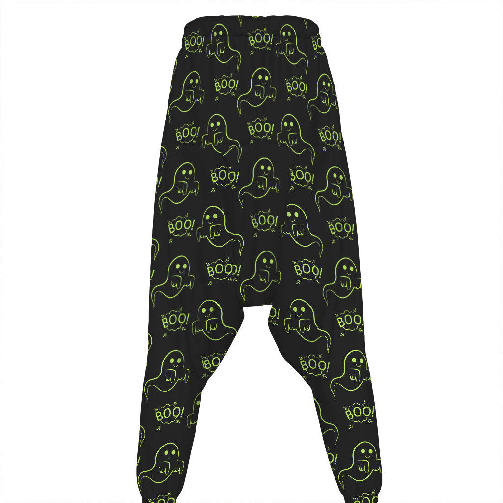 Boo Ghost Pattern Print Hammer Pants