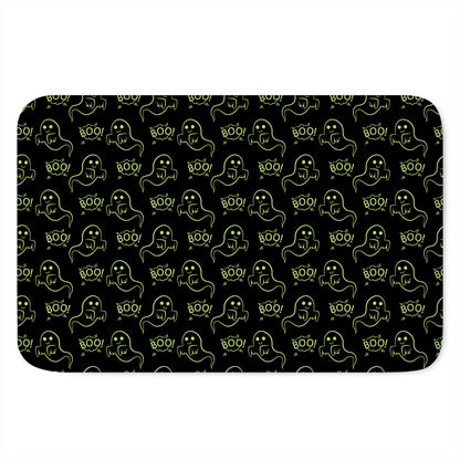 Boo Ghost Pattern Print Indoor Door Mat