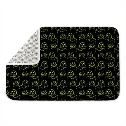 Boo Ghost Pattern Print Indoor Door Mat