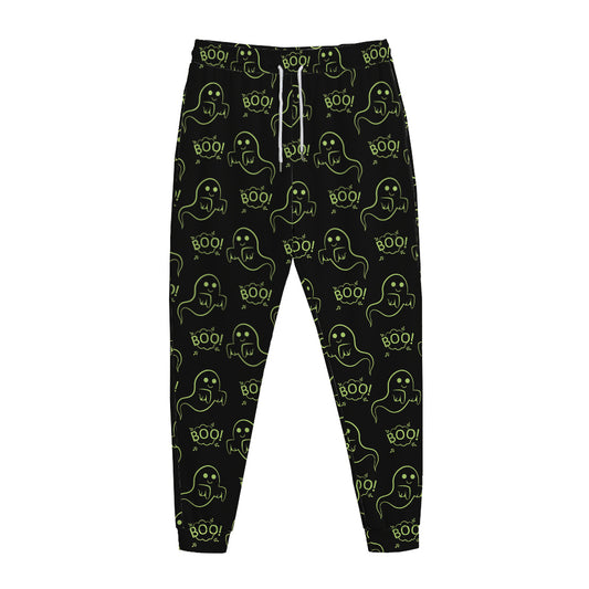 Boo Ghost Pattern Print Jogger Pants