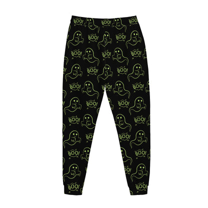 Boo Ghost Pattern Print Jogger Pants