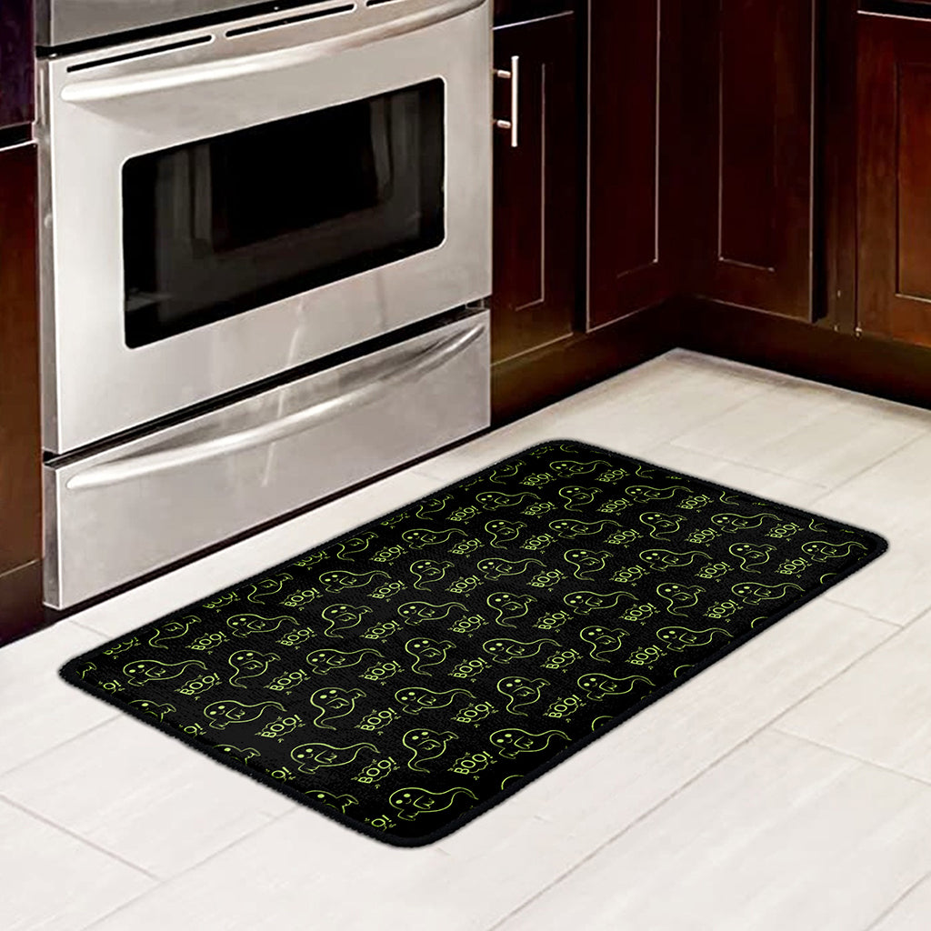 Boo Ghost Pattern Print Kitchen Mat