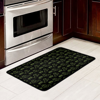 Boo Ghost Pattern Print Kitchen Mat