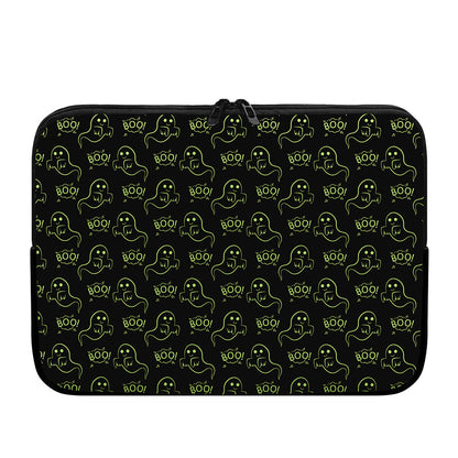 Boo Ghost Pattern Print Laptop Sleeve