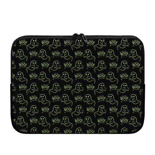 Boo Ghost Pattern Print Laptop Sleeve