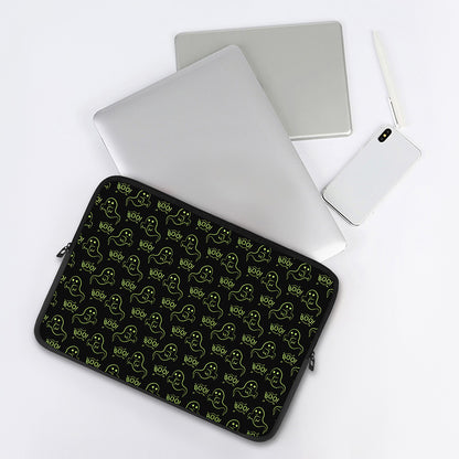 Boo Ghost Pattern Print Laptop Sleeve