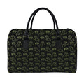 Boo Ghost Pattern Print Leather Duffel Bag