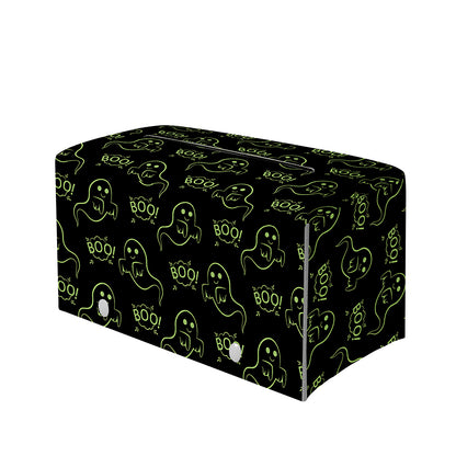 Boo Ghost Pattern Print Leather Tissue Box Cover