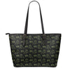 Boo Ghost Pattern Print Leather Tote Bag