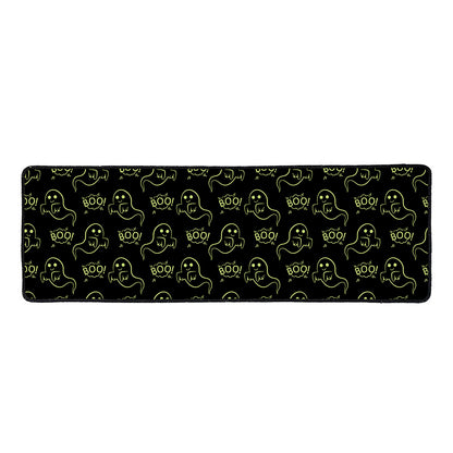 Boo Ghost Pattern Print Long Kitchen Mat