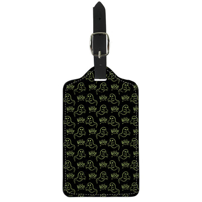 Boo Ghost Pattern Print Luggage Tag