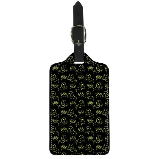 Boo Ghost Pattern Print Luggage Tag